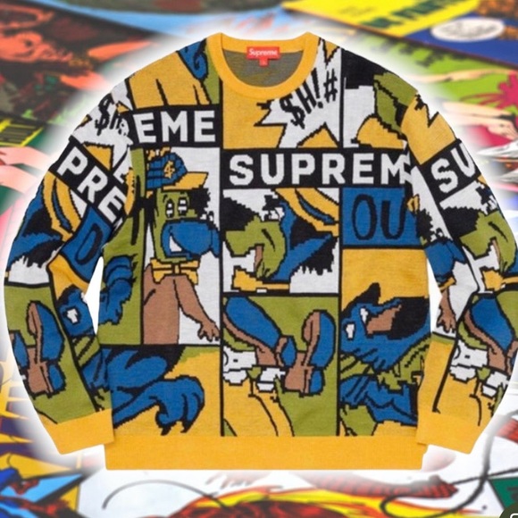 🆕 Supreme®/ Cartoon Sweater 🦁 - Picture 1 of 3